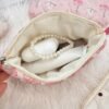 Cartoon Quilted Makeup Bag Mini Cosmetic Pouch Cute Padded Organizer Coin Purse Travel Storage Bag